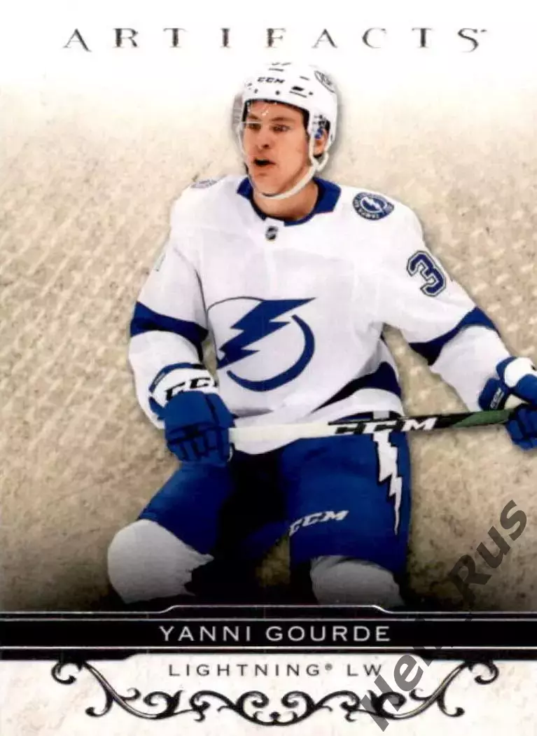 Карточка Yanni Gourde/Янни Гурд (Tampa Bay Lightning/Тампа-Бэй Лайтнинг) НХЛ/NHL