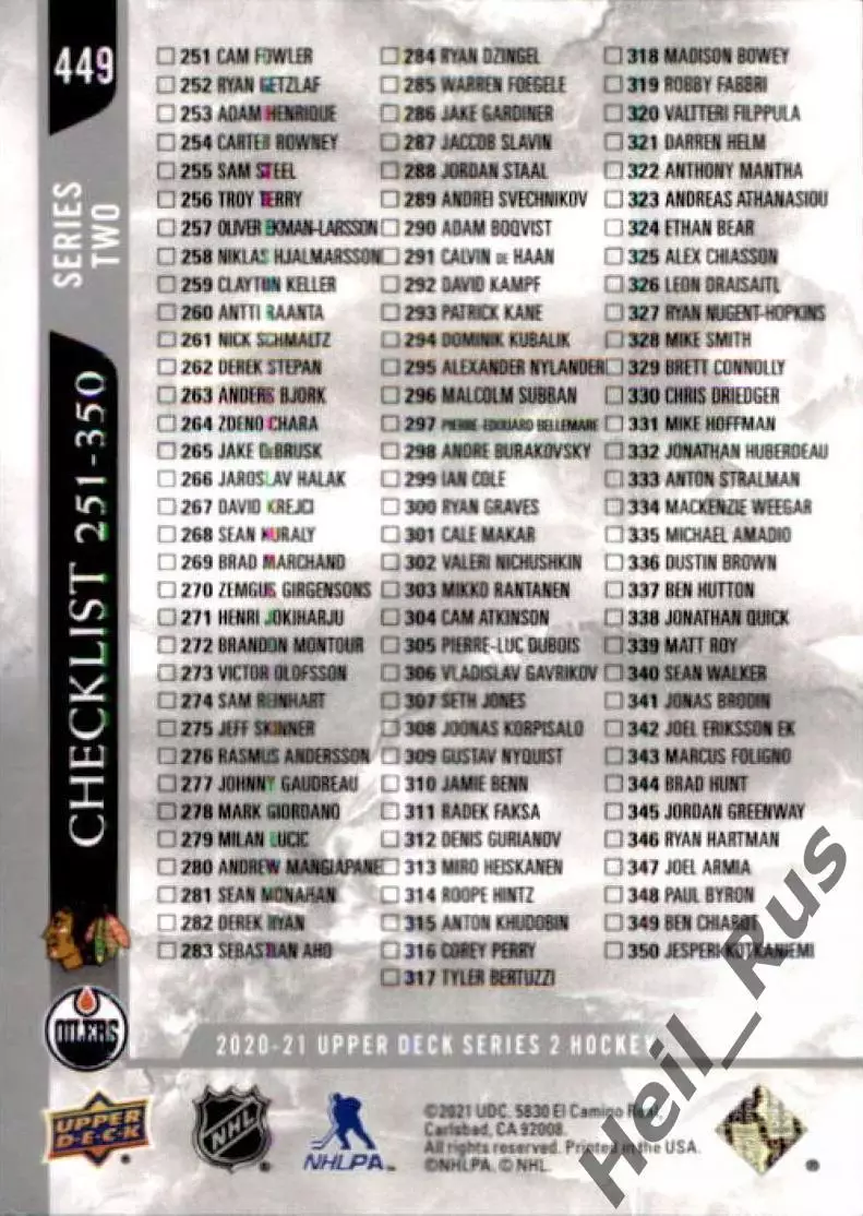 Карточка Патрик Кейн/Леон Драйзайтль (Чикаго Блэкхокс/Эдмонтон Ойлерз) НХЛ/NHL 1