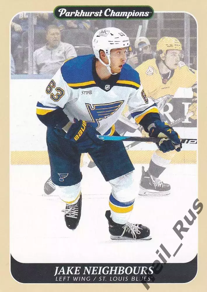 Карточка Jake Neighbours/Джейк Нейборс (St. Louis Blues/Сент-Луис Блюз) НХЛ/NHL