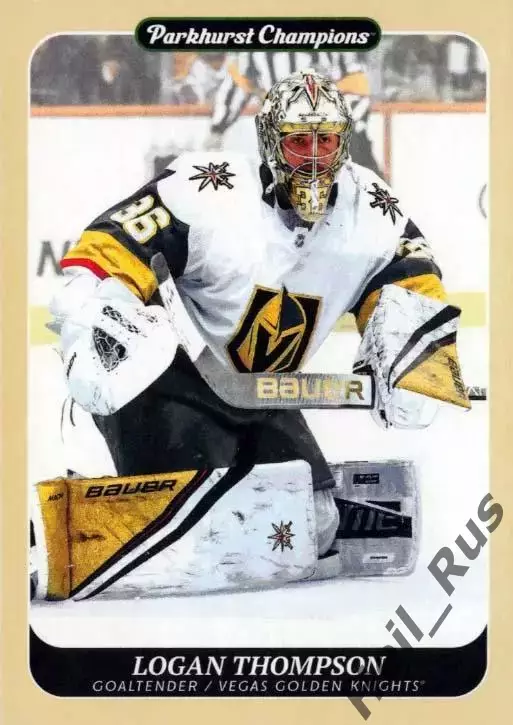 Хоккей; Карточка Logan Thompson/Логан Томпсон Vegas Golden Knights/Вегас НХЛ/NHL