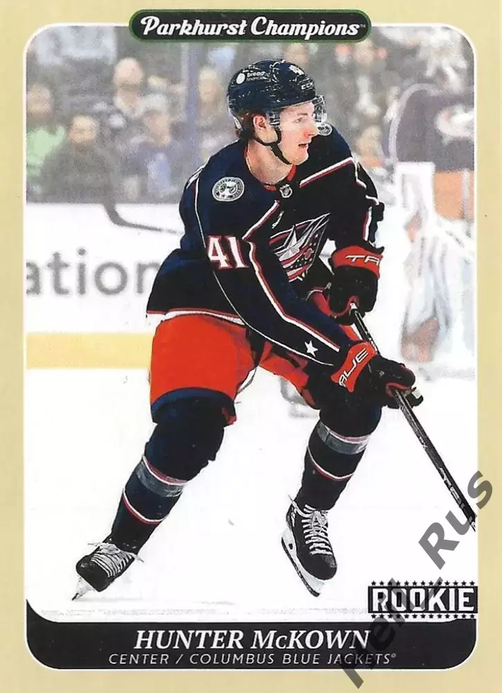 Карточка Hunter McKown/Хантер Маккаун (Columbus Blue Jackets/Коламбус) НХЛ/NHL