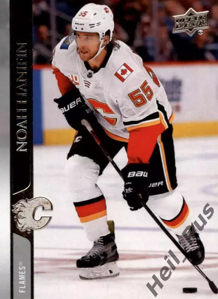 Хоккей; Карточка Noah Hanifin/Ноа Ханифин Calgary Flames/Калгари Флэймз НХЛ/NHL