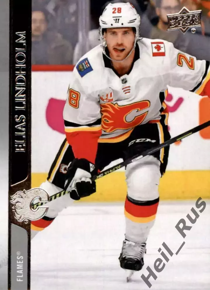 Карточка Elias Lindholm/Элиас Линдхольм (Calgary Flames/Калгари Флэймз) НХЛ-NHL