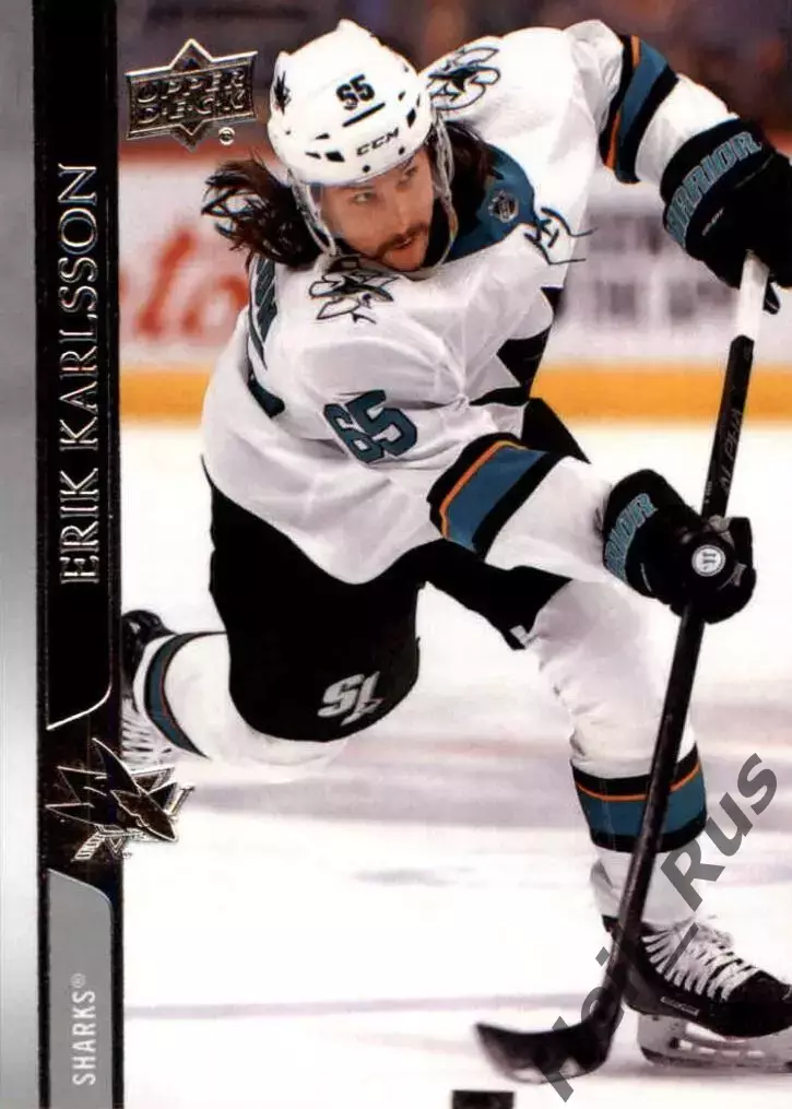Карточка Erik Karlsson/Эрик Карлссон (San Jose Sharks / Сан-Хосе Шаркс) НХЛ/NHL