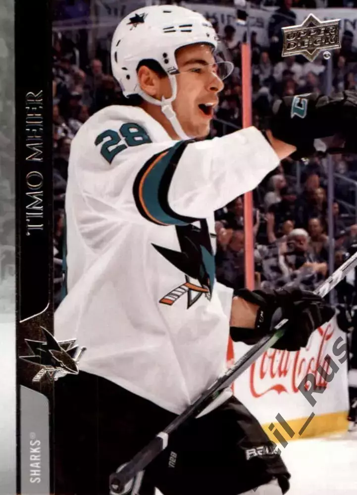 Хоккей Карточка Timo Meier / Тимо Майер (San Jose Sharks/Сан-Хосе Шаркс) НХЛ/NHL