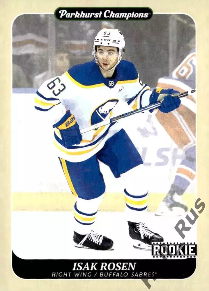 Хоккей. Карточка Isak Rosen/Исак Росен (Buffalo Sabres/Баффало Сейбрз) НХЛ/NHL