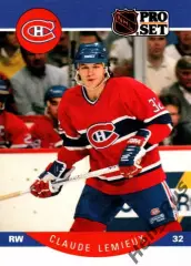 Хоккей; Карточка Claude Lemieux/Клод Лемье (Montreal Canadiens/Монреаль) НХЛ/NHL