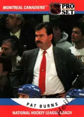 Карточка тренер P. Burns/Пэт Бернс Montreal Canadiens/Монреаль Канадиенс НХЛ/NHL