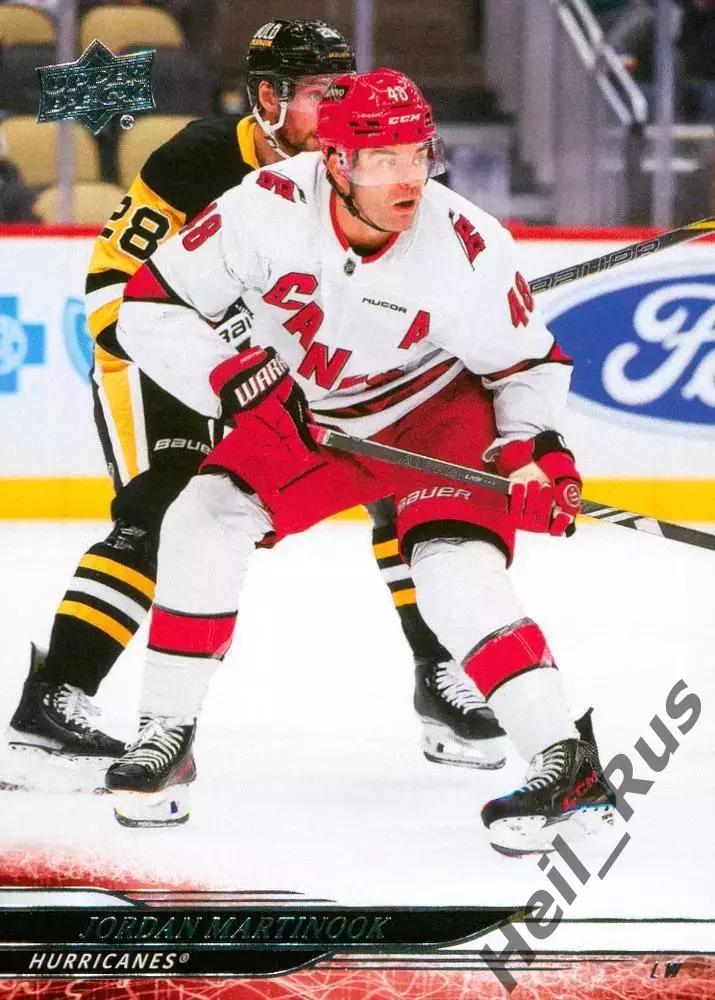 Карточка Jordan Martinook/Джордан Мартинук Carolina Hurricanes/Каролина НХЛ/NHL