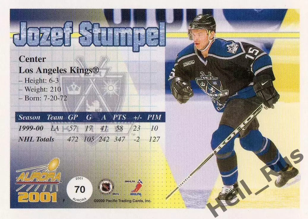 Карточка Йозеф Штумпел Лос-Анджелес Кингз/Барыс/Динамо Минск/Спартак НХЛ/NHL/КХЛ 1