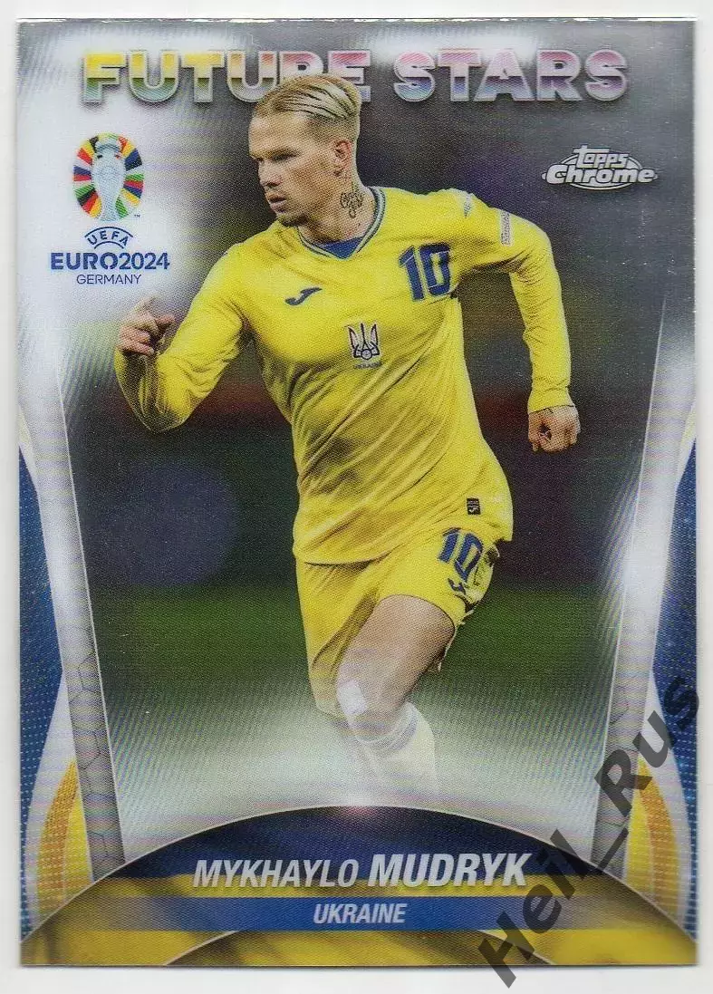 Футбол. Карточка Михаил Мудрик Украина, Челси/Шахтер Донецк/Десна Euro/Евро 2024