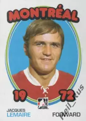 Хоккей. Карточка Jacques Lemaire/Жак Лемер (Montreal Canadiens/Монреаль) NHL/НХЛ