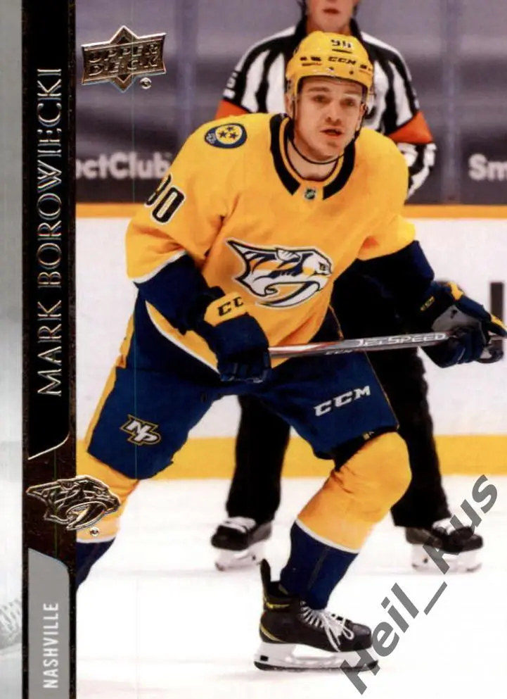 Хоккей. Карточка Mark Borowiecki/Марк Боровецки (Nashville Predators) НХЛ/NHL
