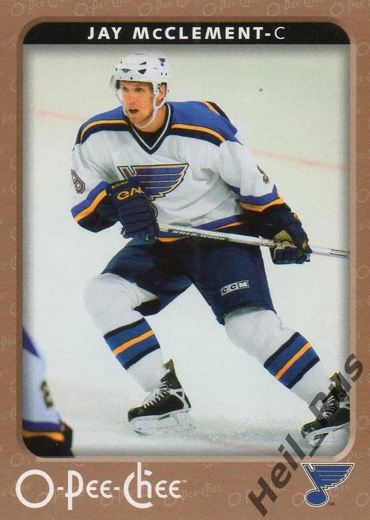 Хоккей. Карточка Jay McClement/Джей Макклемент St. Louis Blues/Сент-Луис НХЛ/NHL