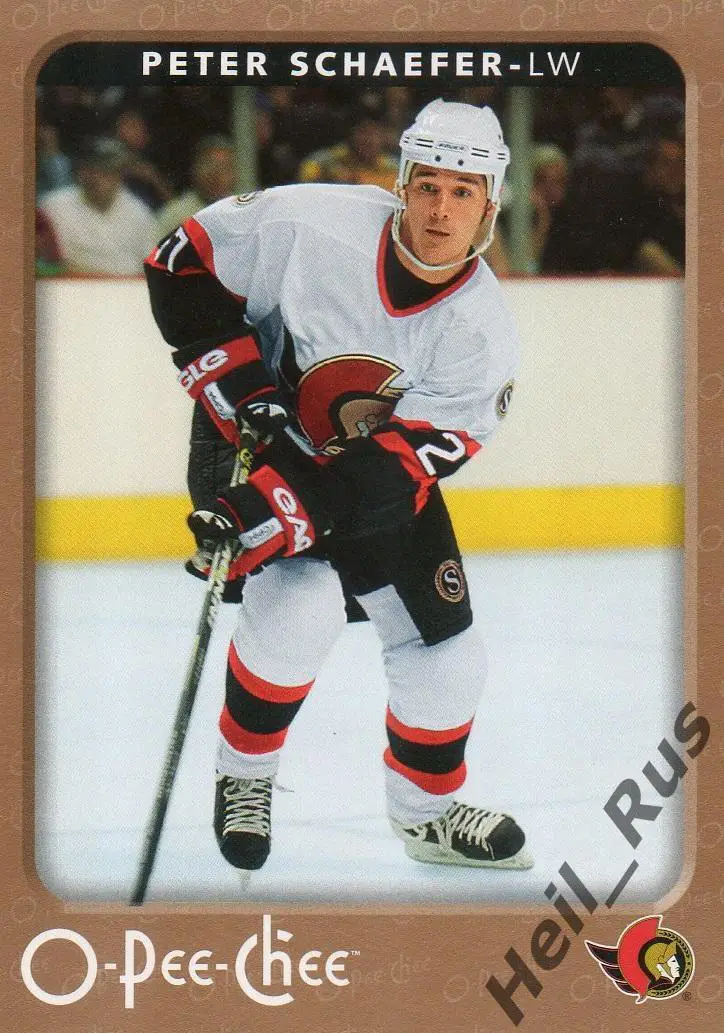 Хоккей. Карточка Peter Schaefer/Питер Шефер (Ottawa Senators/Оттава) НХЛ/NHL