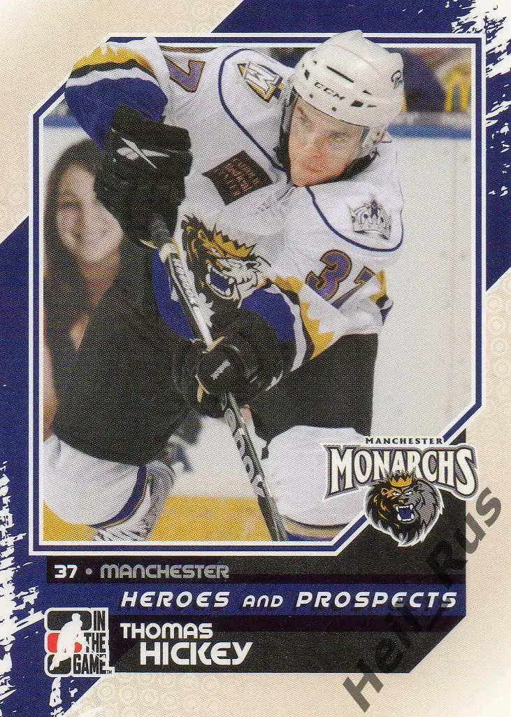 Хоккей. Карточка Thomas Hickey/Томас Хики (Manchester Monarchs) НХЛ/NHL, AHL/АХЛ