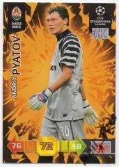 Футбол Карточка Андрей Пятов Шахтер Донецк/Ворскла Panini Лига Чемпионов 2010-11