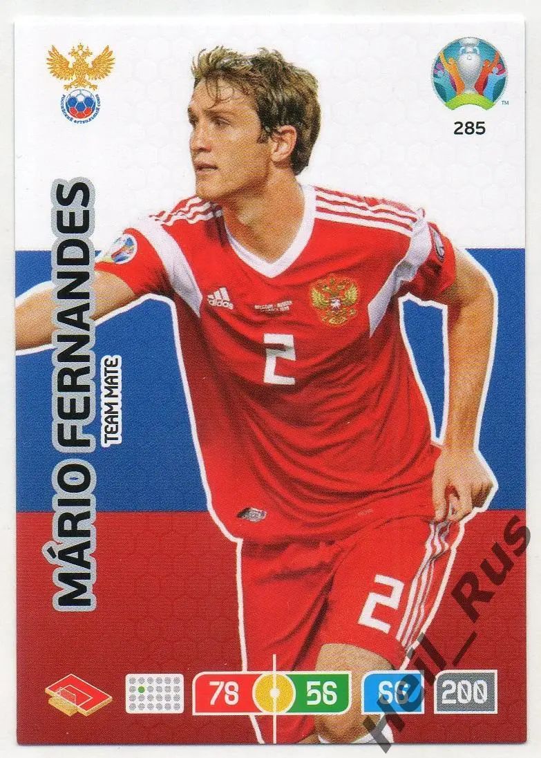 Футбол Карточка Марио Фернандес Россия, ЦСКА Москва Panini/Панини Euro/Евро 2020