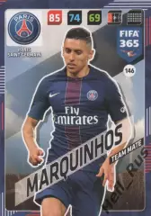 Футбол. Карточка Marquinhos/Маркиньос (Пари Сен-Жермен/ПСЖ, Рома) Panini 2017-18