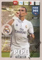 Футбол. Карточка Pepe/Пепе (Реал Мадрид, Бешикташ, Порту) Panini/Панини 2016-17