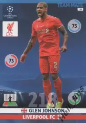 Футбол. Карточка Glen Johnson / Глен Джонсон (Ливерпуль) Лига Чемпионов Panini