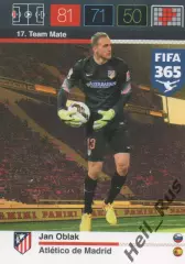 Футбол. Карточка Jan Oblak / Ян Облак (Атлетико Мадрид) Panini/Панини 2015-16