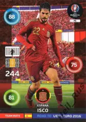 Футбол. Карточка Isco/Иско (Испания, Реал Мадрид) Euro/Евро 2016 Panini/Панини