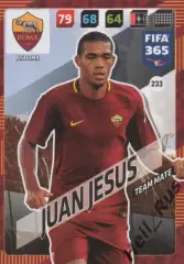 Футбол. Карточка Juan Jesus/Жуан Жезус (Roma/Рома, Интер) Panini/Панини 2017-18