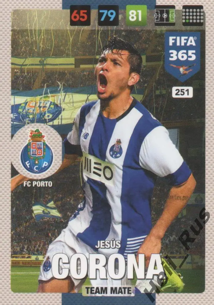 Футбол. Карточка Jesus Corona / Хесус Корона (Porto/Порту) Panini/Панини 2016-17