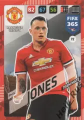 Футбол. Карточка Phil Jones/Фил Джонс (Манчестер Юнайтед) Panini/Панини 2017-18