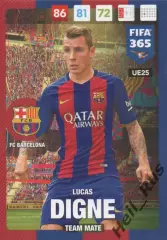 Футбол Карточка Lucas Digne/Люка Динь (Барселона, ПСЖ, Рома,Эвертон) Panini 2017