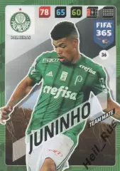 Футбол. Карточка Juninho / Жуниньо (Palmeiras / Палмейрас) Panini/Панини 2017-18
