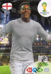 Футбол Карточка Дэнни Уэлбек Англия/Манчестер Юнайтед Чемпионат Мира 2014 Panini