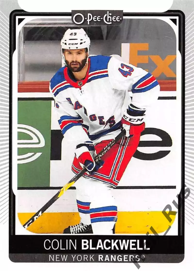 Карточка Blackwell/Колин Блэкуэлл (New York Rangers/Нью-Йорк Рейнджерс) НХЛ/NHL