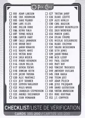 Хоккей; Карточка Checklist/Чеклист коллекции 2021-2022 O-Pee-Chee Hockey НХЛ/NHL