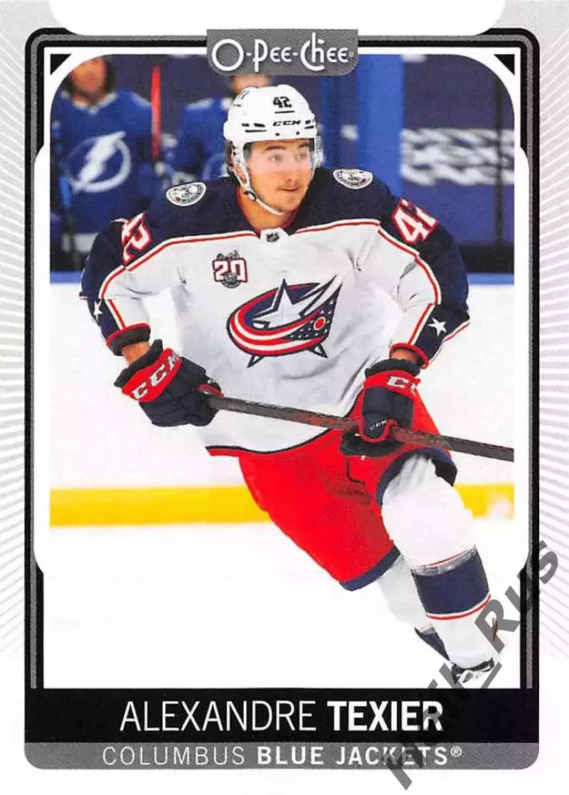 Хоккей. Карточка Texier/Александр Тексье Columbus Blue Jackets/Коламбус НХЛ/NHL