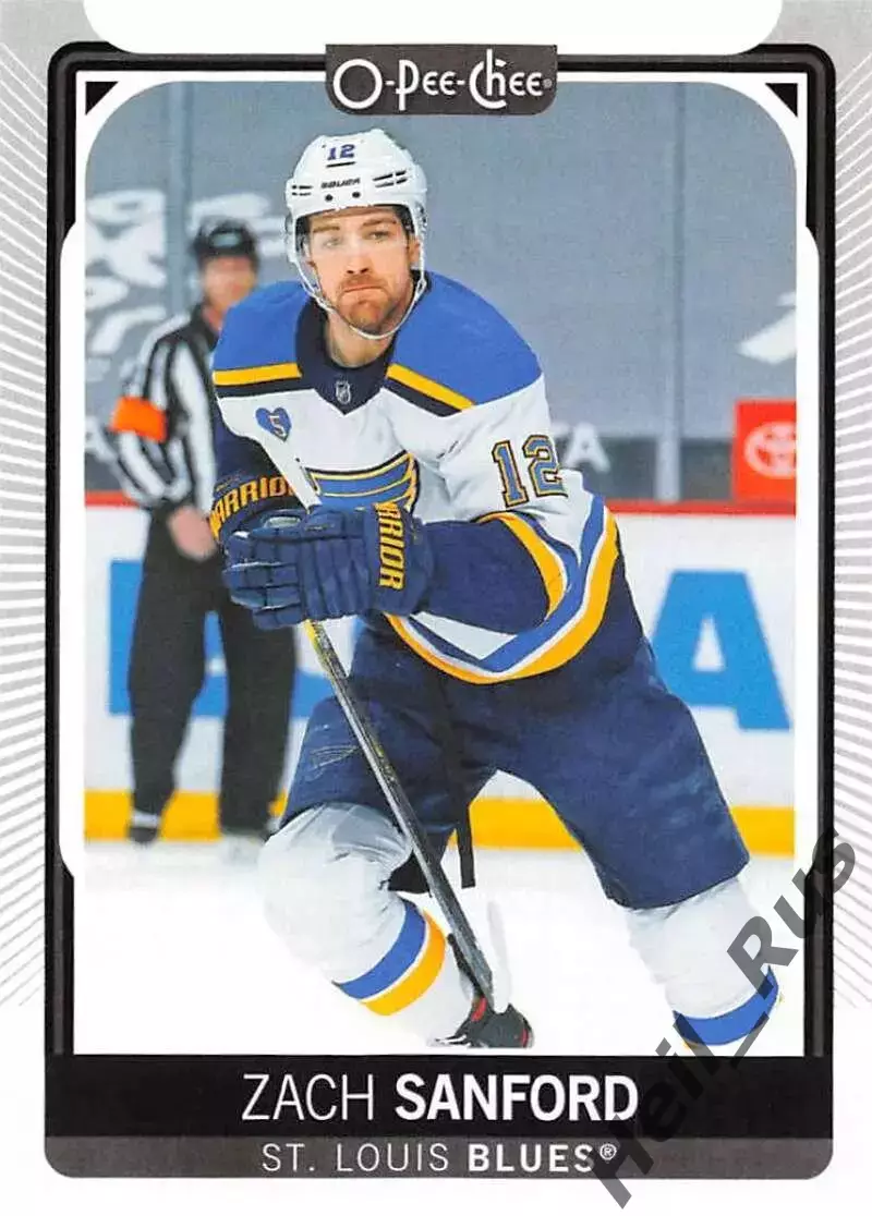 Хоккей. Карточка Zach Sanford/Зак Сэнфорд St. Louis Blues/Сент-Луис Блюз НХЛ/NHL