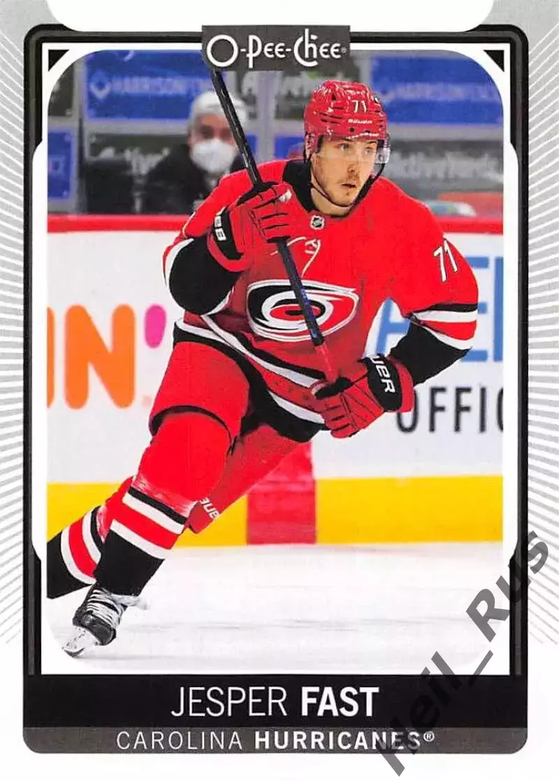 Карточка Jesper Fast/Йеспер Фаст Carolina Hurricanes/Каролина Харрикейнз НХЛ/NHL