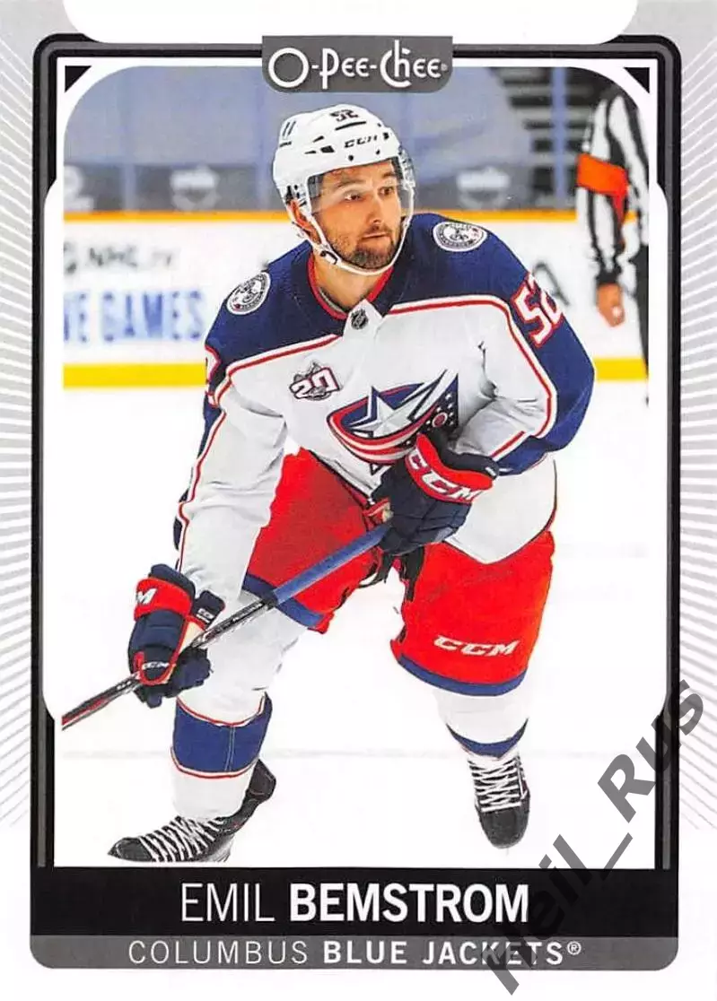 Карточка Emil Bemstrom/Эмиль Бемстрем (Columbus Blue Jackets/Коламбус) НХЛ/NHL