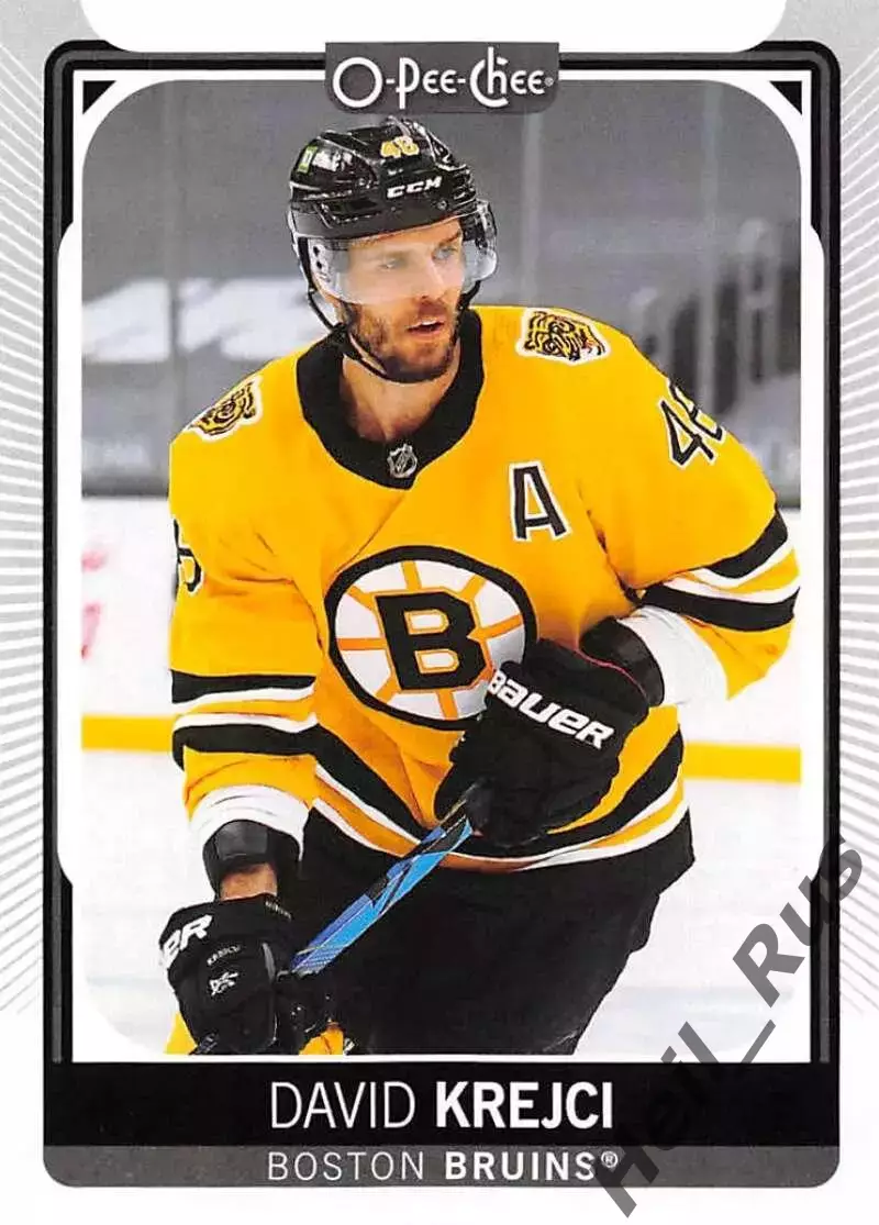 Хоккей; Карточка David Krejci/Давид Крейчи Boston Bruins/Бостон Брюинз НХЛ / NHL