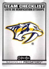 Карточка Чеклист Логотип/Эмблема Nashville Predators/Нэшвилл Предаторз НХЛ/NHL