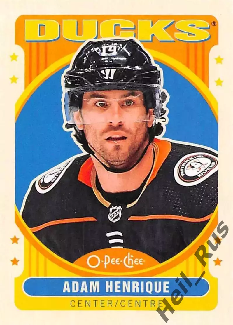 Хоккей. Карточка Adam Henrique/Адам Хенрик (Anaheim Ducks/Анахайм Дакс) NHL/НХЛ