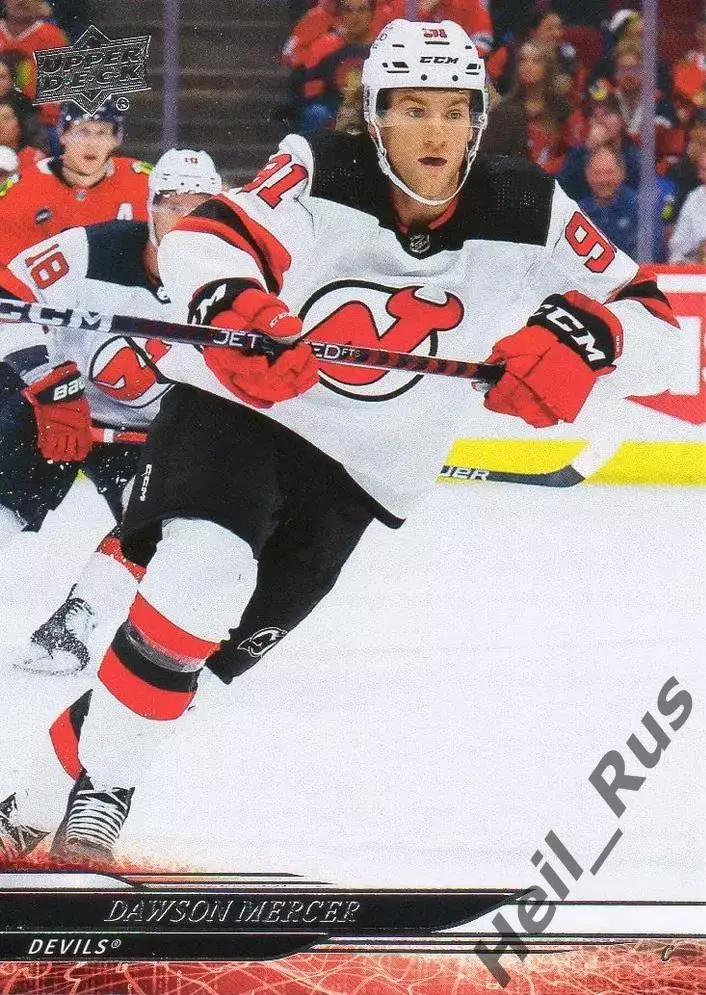 Карточка Dawson Mercer/Доусон Мерсер New Jersey Devils/Нью-Джерси Девилз NHL-НХЛ