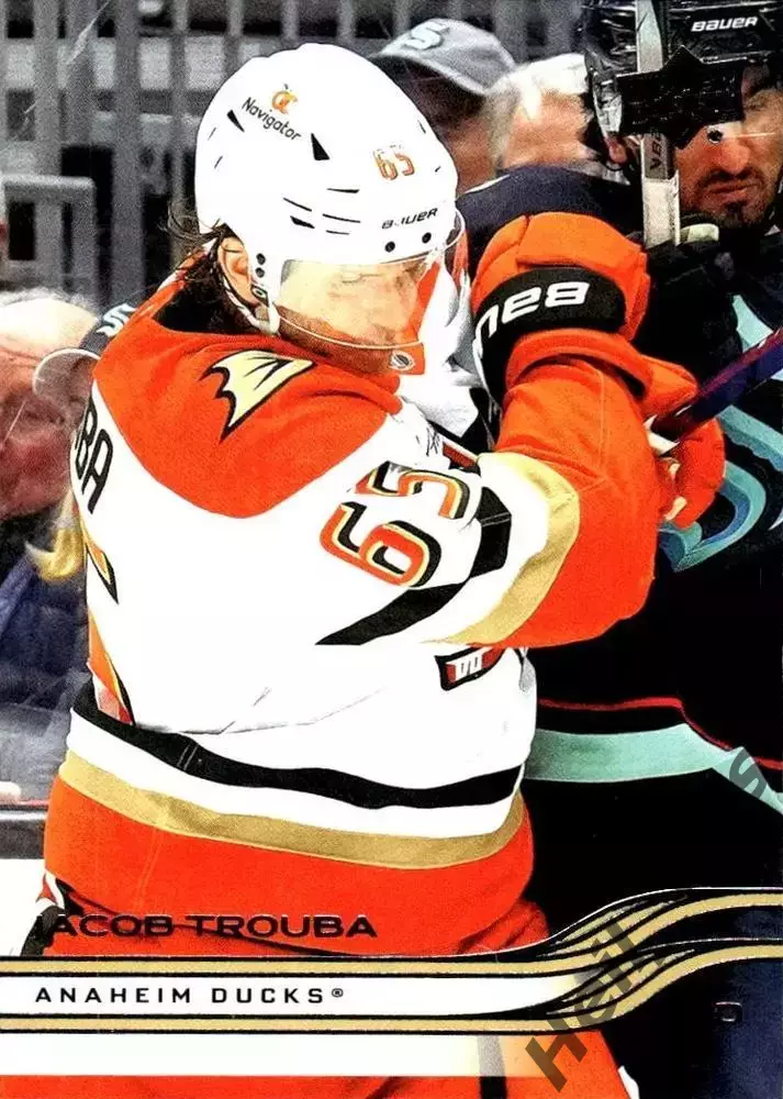 Хоккей. Карточка Jacob Trouba/Джейкоб Труба (Anaheim Ducks/Анахайм Дакс) НХЛ/NHL