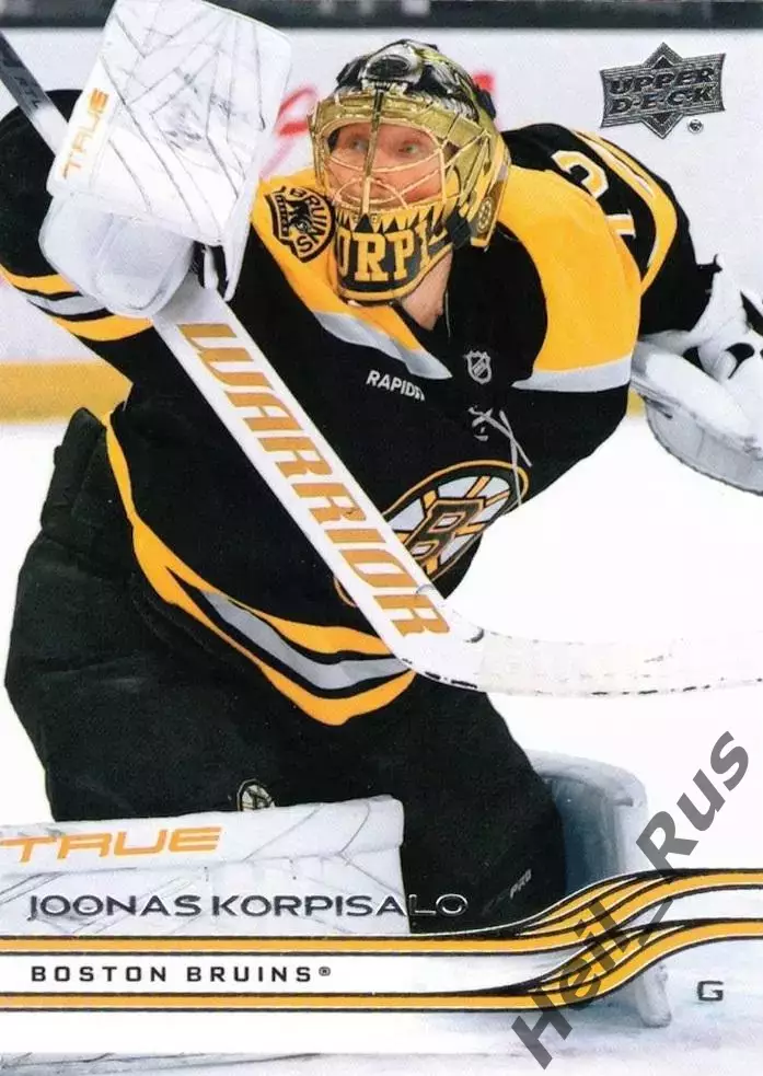 Карточка Joonas Korpisalo/Йоонас Корписало (Boston Bruins/Бостон Брюинз) НХЛ/NHL
