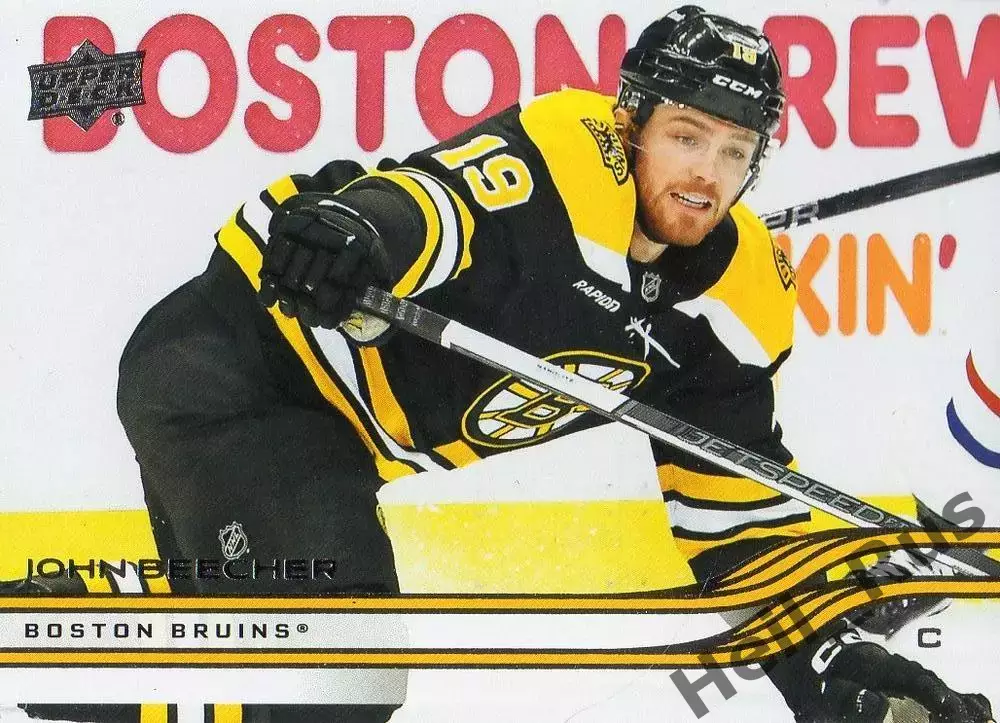 Хоккей. Карточка John Beecher / Джон Бичер (Boston Bruins/Бостон Брюинз) НХЛ/NHL