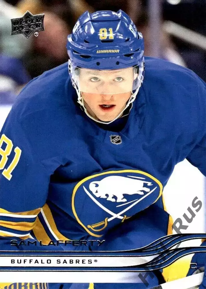 Хоккей. Карточка Sam Lafferty/Сэм Лафферти Buffalo Sabres/Баффало Сейбрз НХЛ/NHL