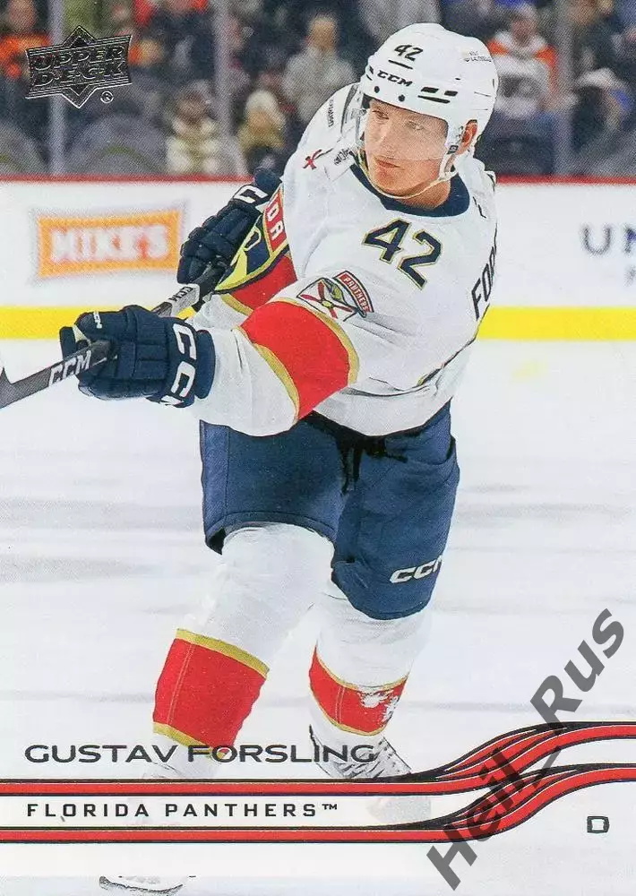 Хоккей Карточка Gustav Forsling/Густав Форслинг Florida Panthers/Флорида НХЛ/NHL