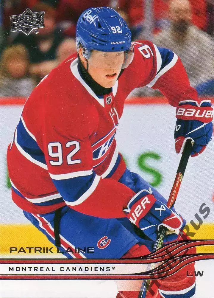 Карточка Patrik Laine/Патрик Лайне Montreal Canadiens/Монреаль Канадиенс NHL/НХЛ