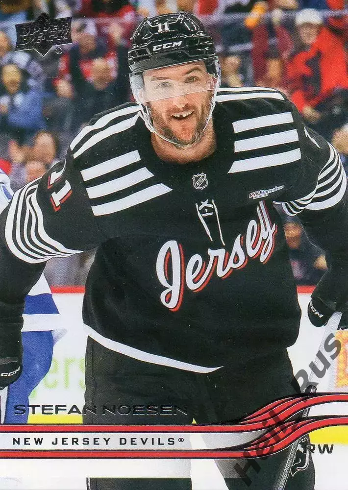 Карточка Stefan Noesen/Стефан Нейсен New Jersey Devils/Нью-Джерси Девилз НХЛ/NHL